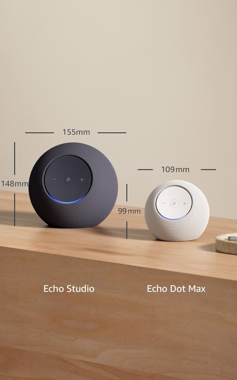左：Echo Studio　右：Echo Dot Max
