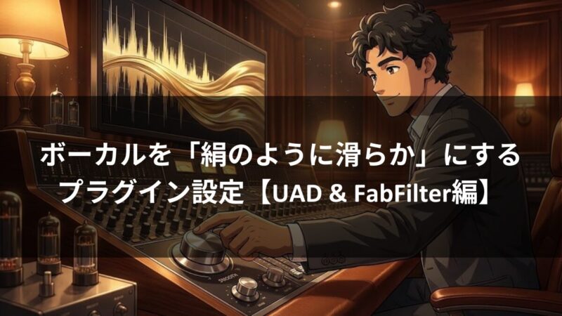 ボーカルを「絹のように滑らか」にするプラグイン設定【UAD & FabFilter編】のアイキャッチ画像