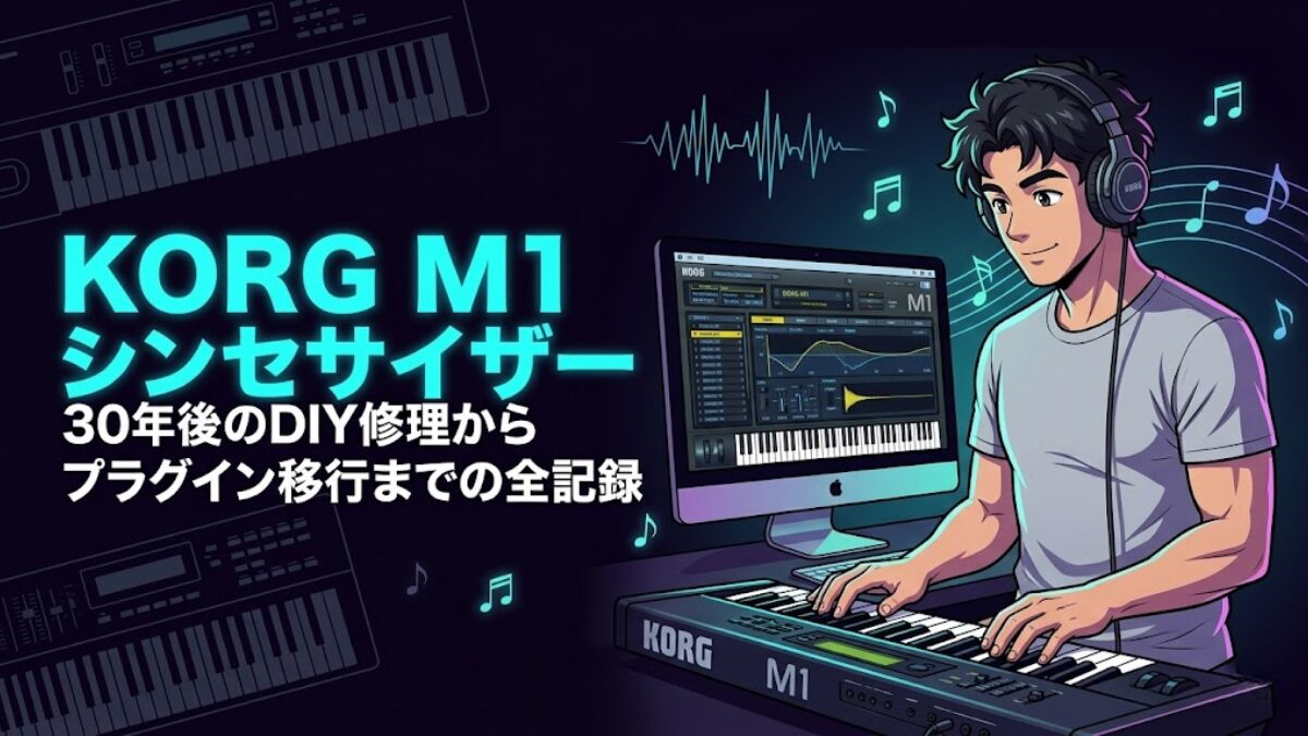 シンセサイザーKORG M1のDIY修理ガイド：30年後の復活 | 副業マルチ