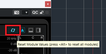 Reset Module Valuesのボタン