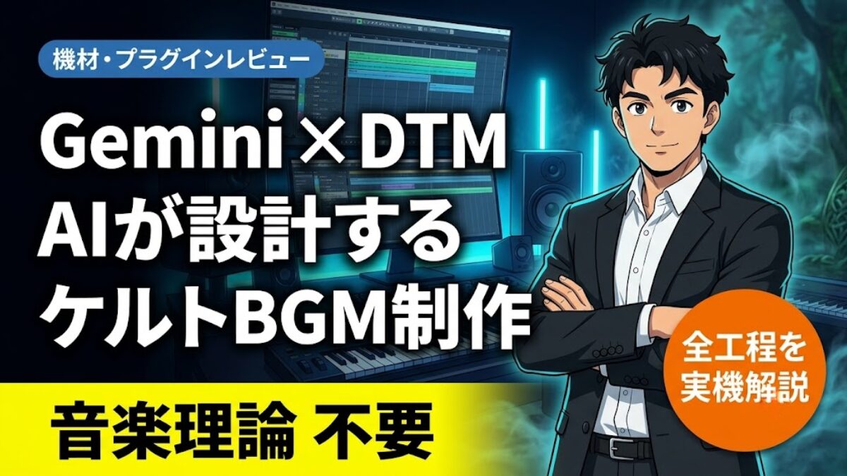 GeminiとAIプラグインを使ったケルトBGM制作ワークフローのアイキャッチ画像