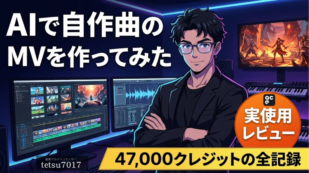 ACE Studio AI MVで自作曲のミュージックビデオを制作する配信DTMer