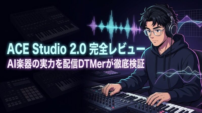 ACE Studio 2.0 完全レビュー｜AI楽器の実力を配信DTMerが徹底検証【クーポンあり】のアイキャッチ画像