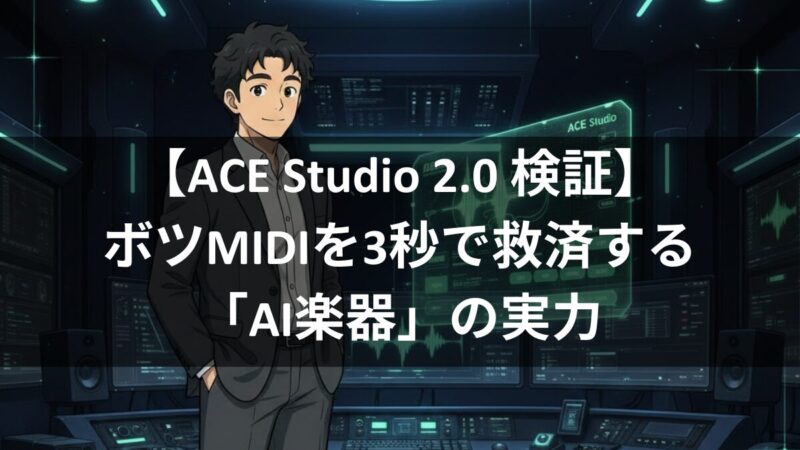 【ACE Studio 2.0 検証】ボツMIDIを3秒で救済する「AI楽器」の実力のアイキャッチ画像