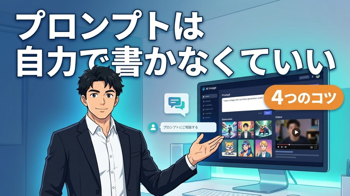 AI動画・画像のプロンプトの作り方4つのコツ のアイキャッチ画像