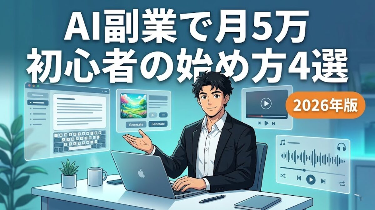 AIで副業!AI初心者必見のツール活用法で収益化