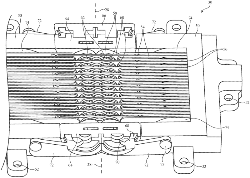Appleのヒンジ機構特許 US20240147644A1 の図面