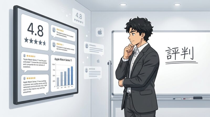 評判を確認中のイメージ