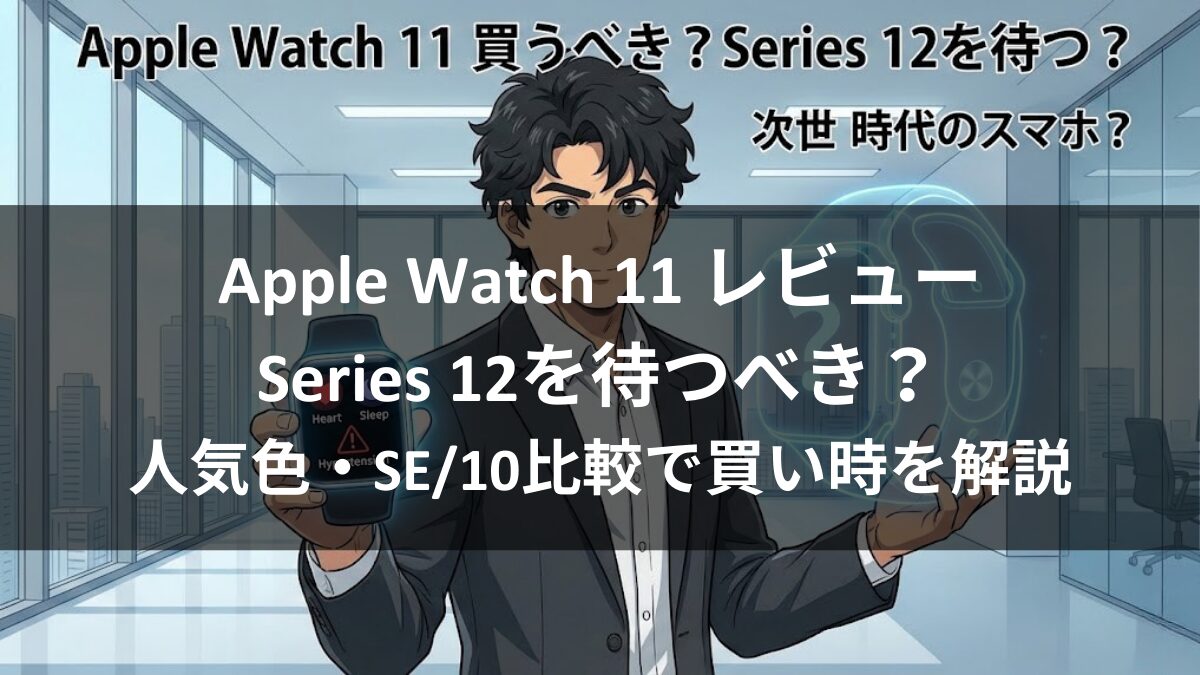 Apple Watch 11 レビュー|Series 12を待つべき?人気色・SE/10比較で買い時を解説のアイキャッチ画像