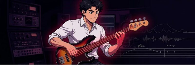 ベース打ち込みのイメージイラスト