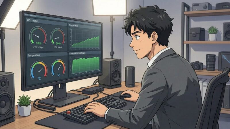 PCで比較している