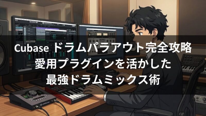Cubase ドラムパラアウト完全攻略：愛用プラグインを活かした最強ドラムミックス術のアイキャッチ画像