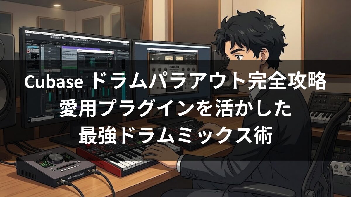 Cubase ドラムパラアウト完全攻略:愛用プラグインを活かした最強ドラムミックス術のアイキャッチ画像