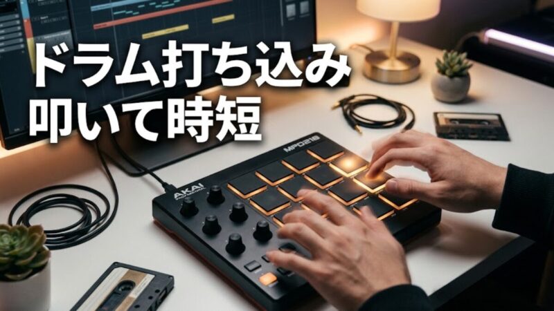 DTMのドラム打ち込みがめんどくさい！を簡単に解決する方法とおすすめ音源のアイキャッチ画像