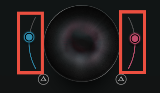 CUT/BOOST スライダー