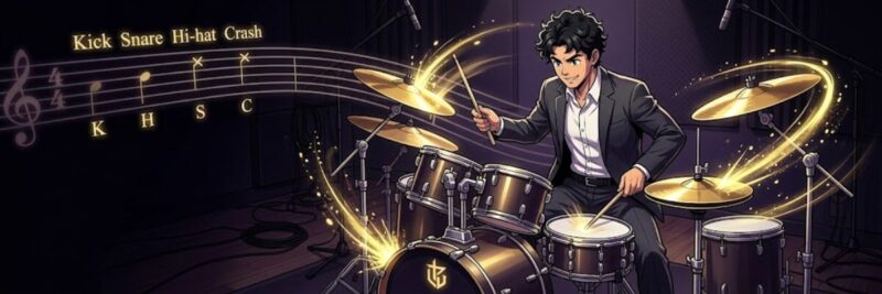 ドラム打ち込みのイメージイラスト