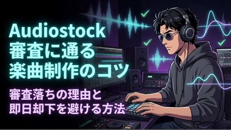 DTM初心者必見！Audiostock審査に通る楽曲制作のコツ