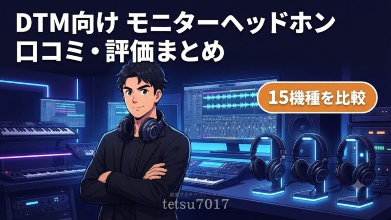 【2025年版】DTM向けモニターヘッドホンの口コミ評価まとめのアイキャッチ画像