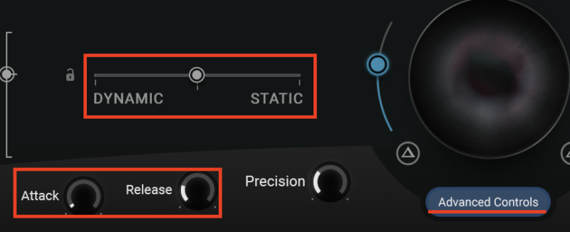 ダイナミックEQの挙動をコントロール