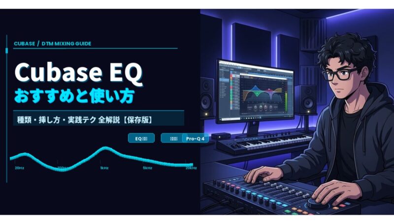 EQの基本と実践テク｜全DAWで使える原則＋Cubaseユーザー必見ガイドのアイキャッチ画像