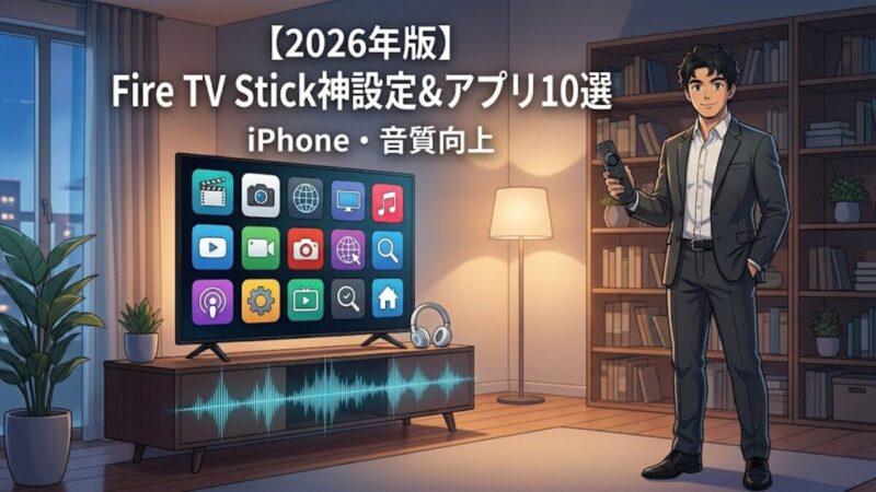 Fire TV Stick 神設定&アプリ10選 2026年版 iPhone・音質向上 アイキャッチ