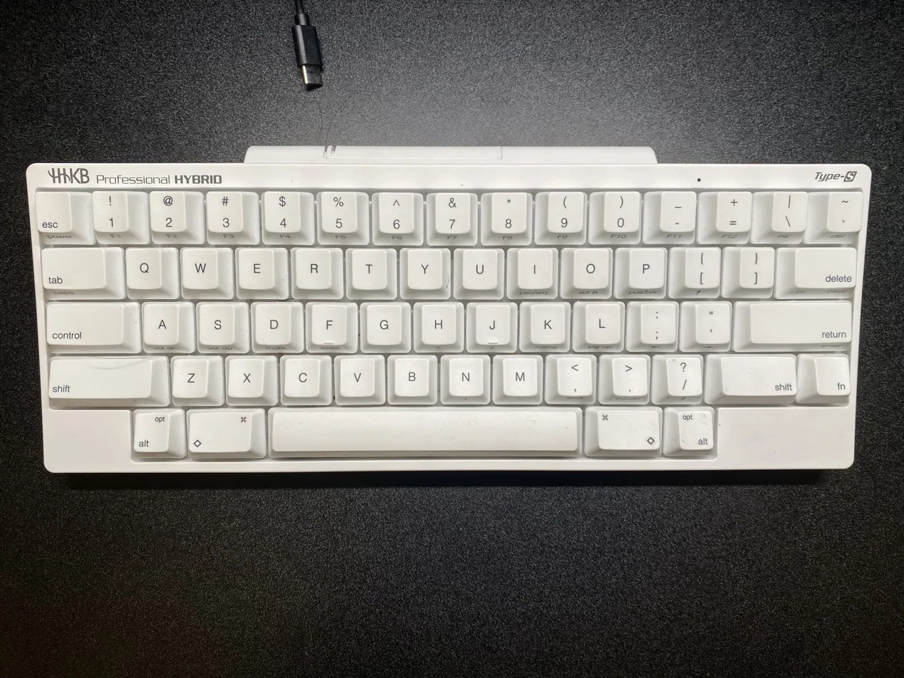 作業前に撮影したHHKBの配列記録用の全体写真