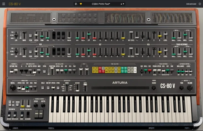 Arturia V Collection　CS80V　の画面