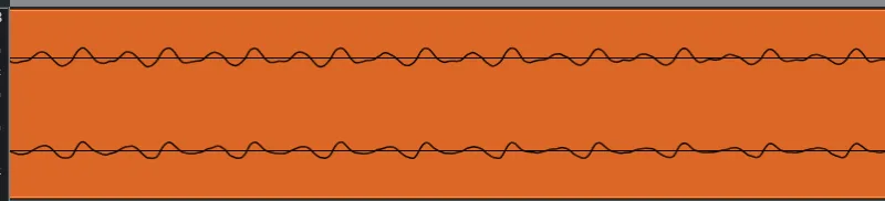波形を引き延ばす拡大する