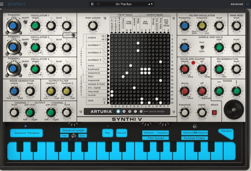 Arturia V Collection　Synthi V　の画面