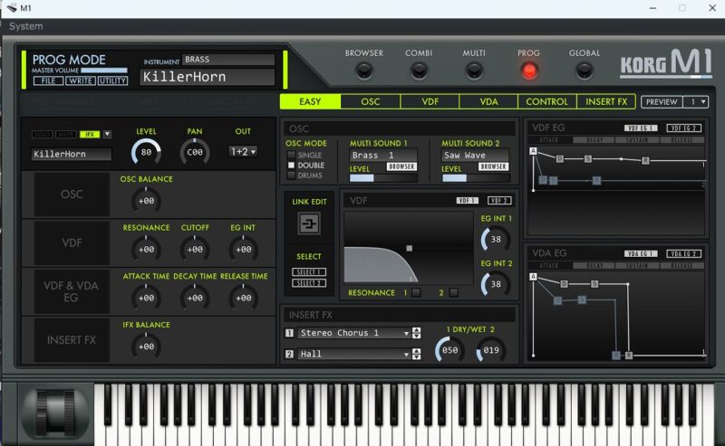 KORG M1プラグイン KillerHorn ブラス音色
