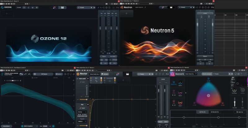 Cubase Pro 15にiZotope Mix & Master Bundle Advancedの5製品を読み込んだ画面