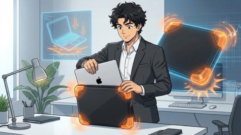 MacBook Air ケース 角 保護ならtomtoc一択｜落下防止"着るエアバッグ"を設計者がレビューのアイキャッチ画像