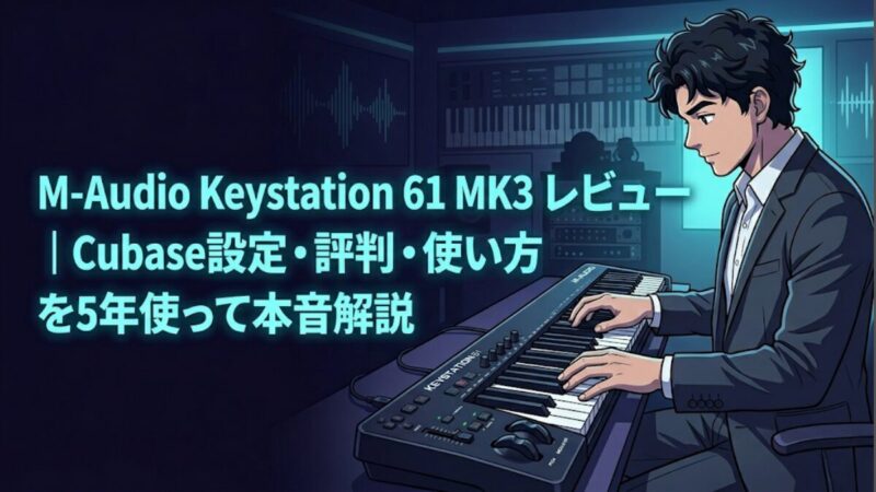 M-Audio Keystation61mk3徹底レビュー　DTM初心者おすすめUSB MIDIキーボード