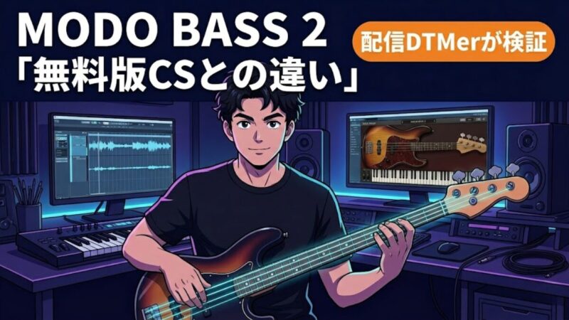 MODO BASS 2と無料版CSの違いを検証した記事のアイキャッチ画像
