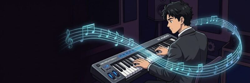 ピアノ/メロディ打ち込みのイメージイラスト