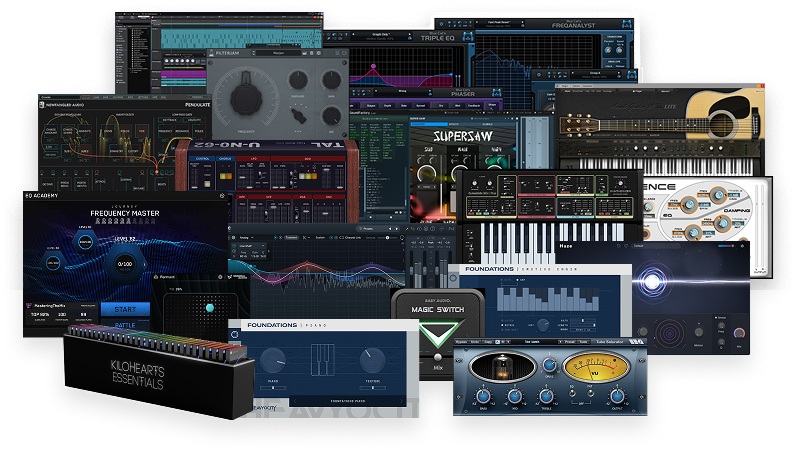 Best of Free VST Plugins Bundleに収録された18製品のプラグイン画面一覧