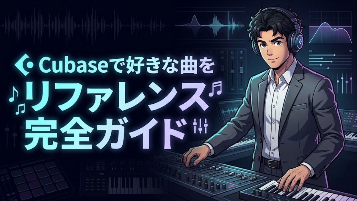 Cubaseリファレンストラックの使い方|初心者向けに参考曲の選び方から取り込み・活用法まで完全解説のアイキャッチ画像