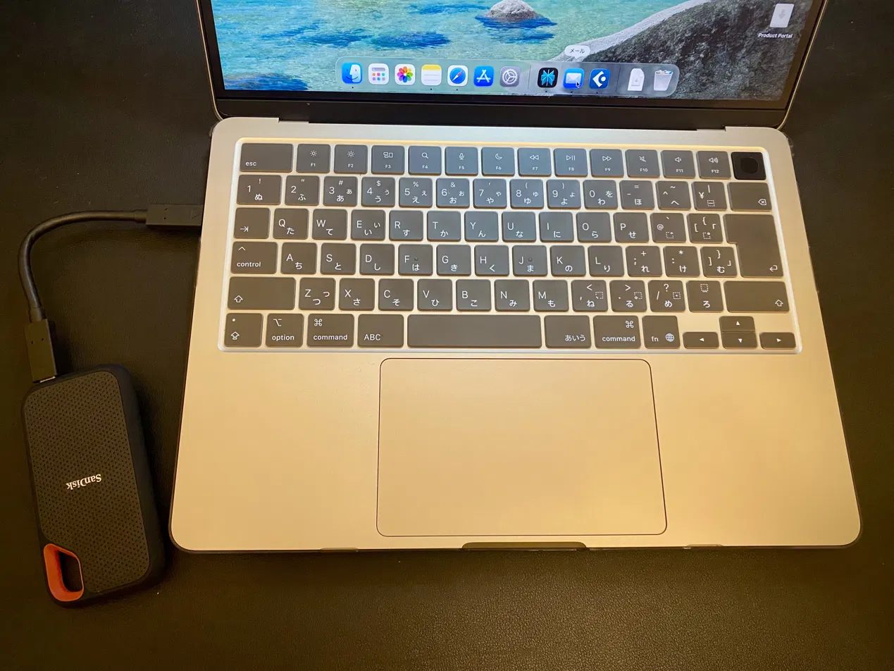 SanDisk Extreme を MacBook Air M4 に接続してDTM環境で使用