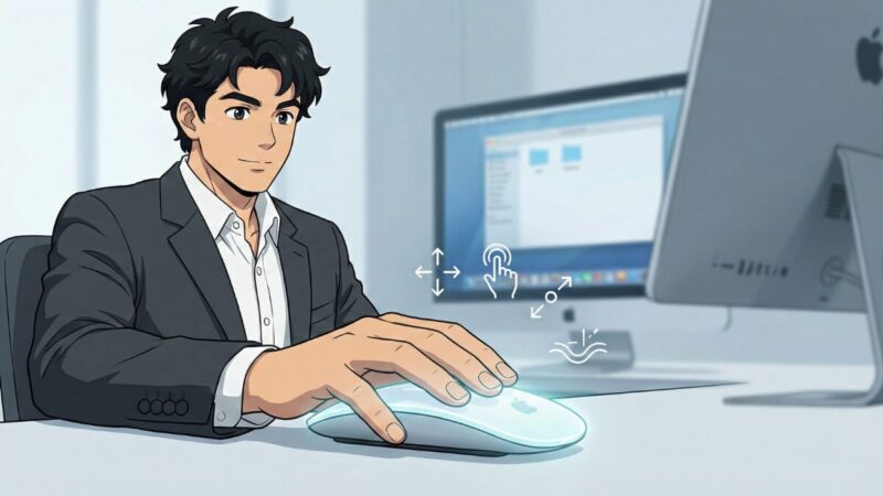 マウスで操作している