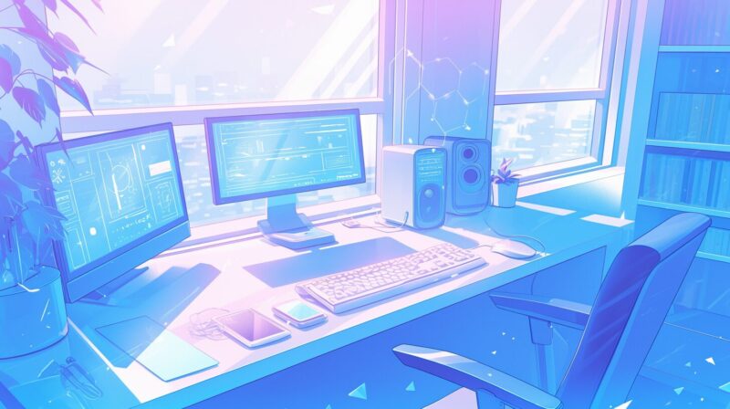 アイキャッチ　未来のデスク回り