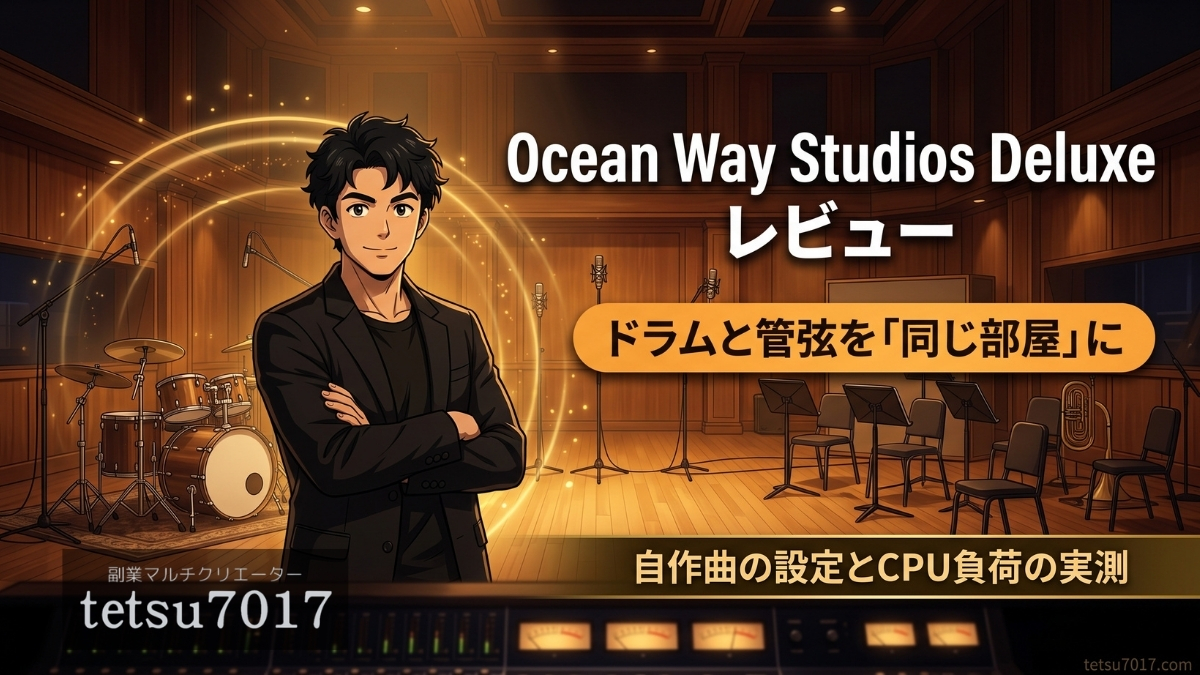 UAD Ocean Way Studios Deluxeレビューのアイキャッチ画像
